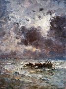 Pompeo Mariani Seascape at Bordighera oil painting